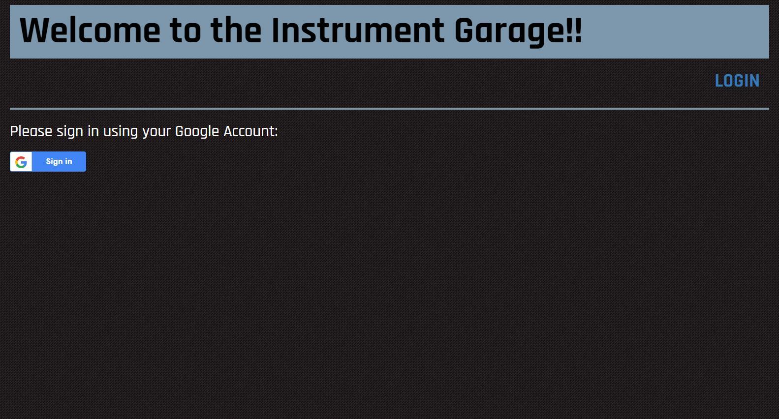 Instrument Garage